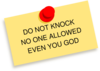 Do Not Knock No One Allowed Even You God Thumbtack Note Clip Art