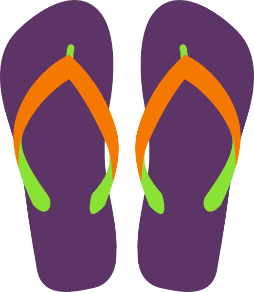 Purple Flipflops Clip Art at Clker.com - vector clip art online ...