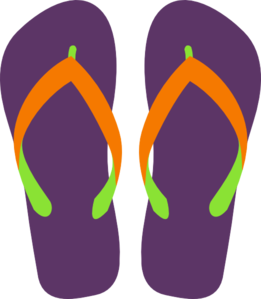 Purple Flipflops Clip Art