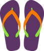 Purple Flipflops Clip Art