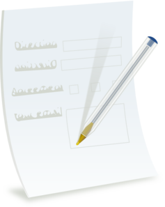 Paper Form With Ballpoint Clip Art Paper Form With Ballpoint Clip Art