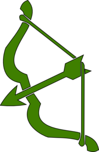 Green Bow N Arrow Clip Art