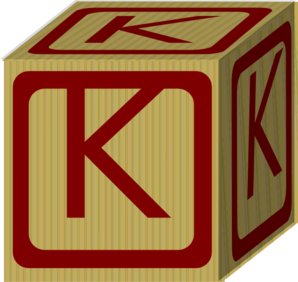 Letter Alphabet  Block K Clip Art