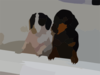 Pups In Bathtub Clip Art