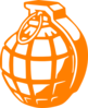 Orange Grenade Clip Art
