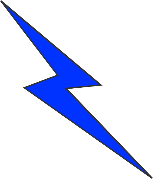 Blue Lightning Clip Art at Clker.com - vector clip art online, royalty