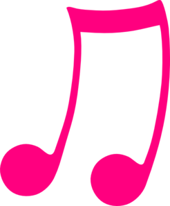 Pink Musical Note Clip Art