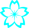 Blue Sakura Clip Art