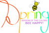 Spring With Bee Clip Art