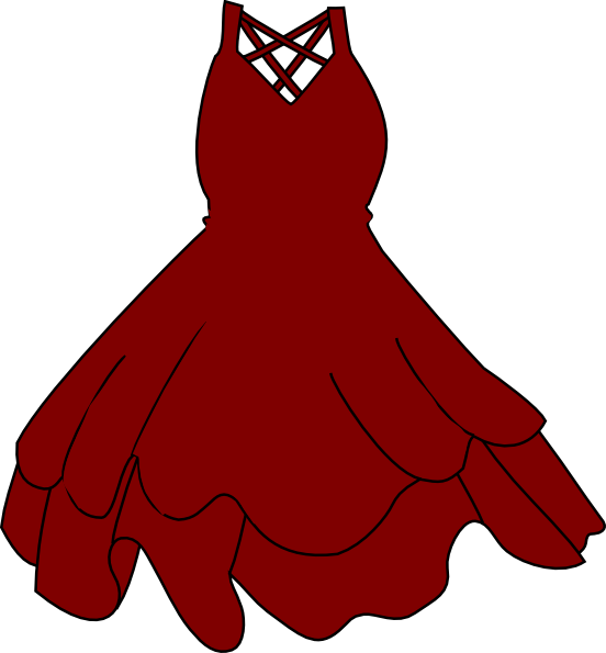 Burgandy Dress Clip Art at Clker.com - vector clip art online, royalty