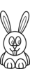 Black And White Bunny Clip Art