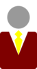 Red Suit & Yellow Tie Clip Art