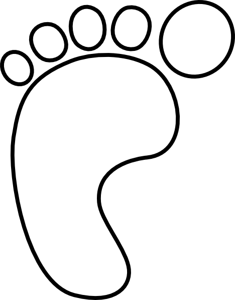 Left Foot White Clip Art at Clker.com - vector clip art online, royalty