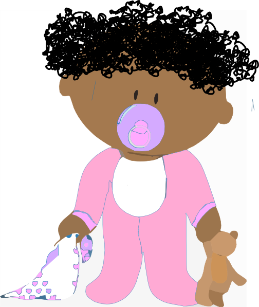 Baby Girl Curly Clip Art at Clker.com - vector clip art online, royalty
