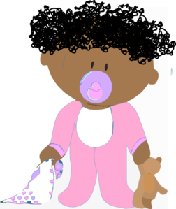 Baby Girl Curly Clip Art at Clker.com - vector clip art online, royalty