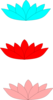 3 Lotuses Clip Art