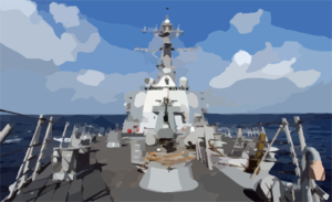 The Guided Missile Destroyer Uss Donald Cook (ddg 75). Clip Art