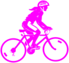 Female Pink Biker Clip Art