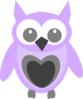 Purple Gray Owl Clip Art