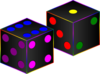 Black Dice Clip Art