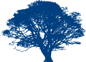 Dark Blue Oak Tree Clip Art