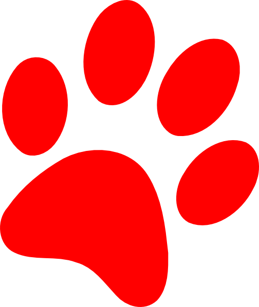 Red Puppy Paw Print Clip Art at Clker.com - vector clip art online