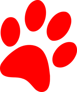 Red Puppy Paw Print Clip Art at Clker.com - vector clip art online