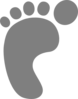 Grey Footprint Clip Art