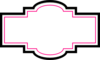 Box Label - Pink And Black Clip Art