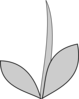 Gray Flower Stem Clip Art