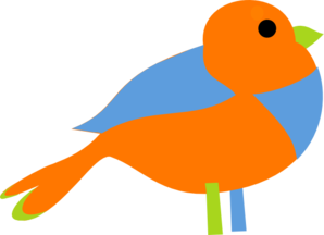 Colorful Little Bird  Clip Art