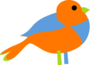 Colorful Little Bird  Clip Art