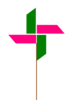 Pink And Green Pinwheel Clip Art