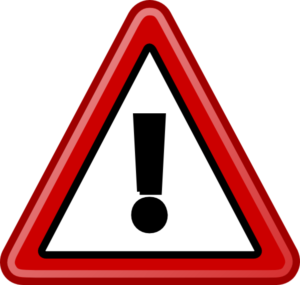 Warning Sign Bl-bg Clip Art at Clker.com - vector clip art online