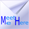 Meet Me Here Icon Clip Art