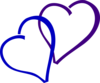 Blue And Purple Heart Clip Art