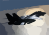 F-14 Assigned To Vf-103 Conducts Mission Over Mediterranean Sea. Clip Art