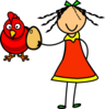 Doll Fed Egg To Hen Clip Art