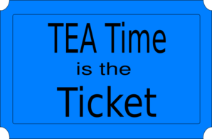 Tea Time Ticket Clip Art