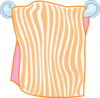 Bath Towel Orange Clip Art