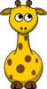 Giraffe Looking Right-up Clip Art