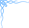 Blue Scroll Ribbon Border Clip Art