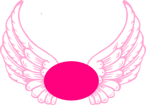 Light Hot Pink Guardian Angel Wings Clip Art