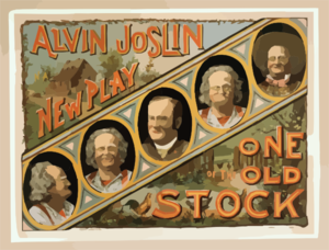 Alvin Joslin In A New Play One Of The Old Stock Clip Art
