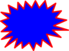 Blue Explosion Blank Pow Clip Art