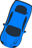 Blue Car - Top View - 250 Clip Art