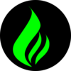Green Flame Black Clip Art