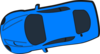 Blue Car - Top View - 190 Clip Art