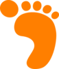 Square Orange Foot Clip Art