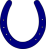 Royal Blue Horseshoe Clip Art